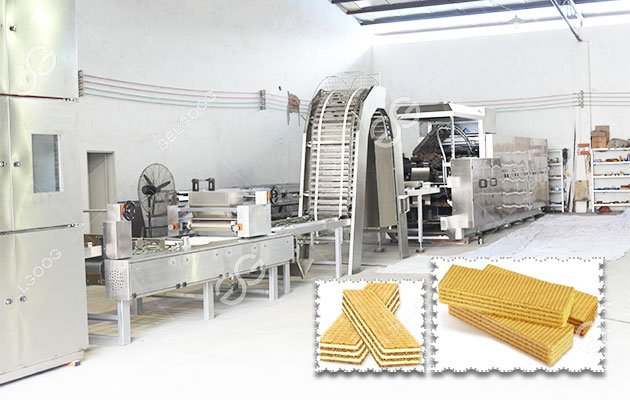 Línea de producción de galletas de obleas