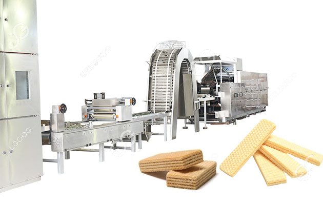 Línea de galletas de obleas