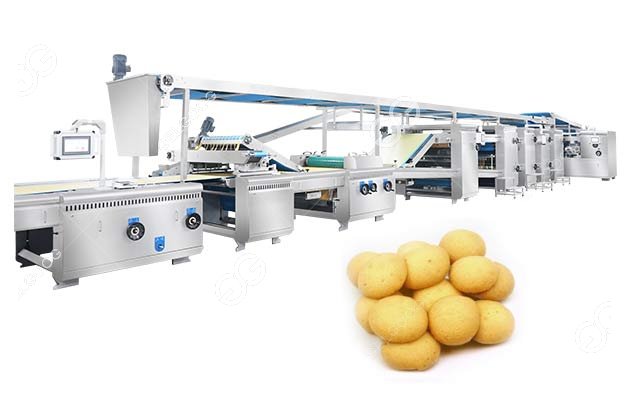 Línea de procesamiento de galletas con forma de huevo